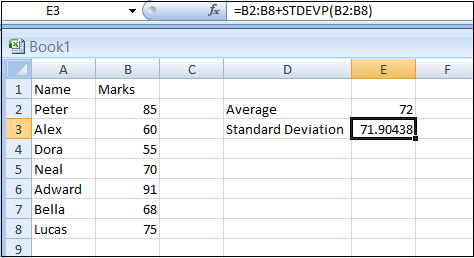 How to Calculate Standard Deviation in Excel