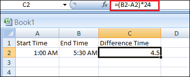 How to Calculate Time Difference in Excel