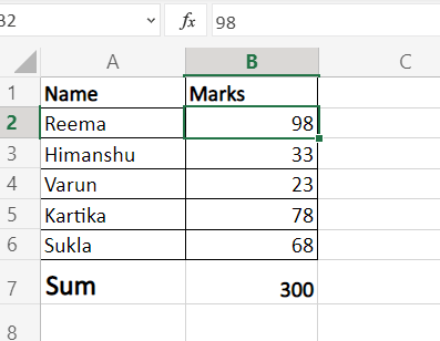 How to do addition in Excel