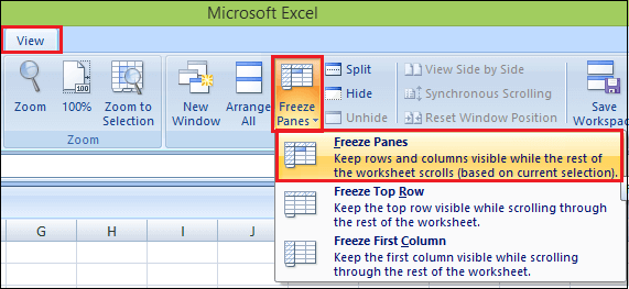 How to Freeze Cells in Excel