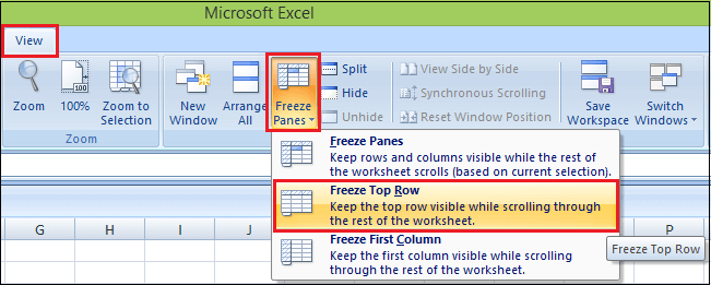 How to Freeze Cells in Excel