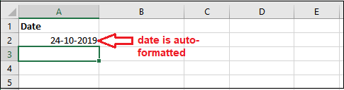 How to insert date in Excel?