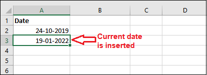 How to insert date in Excel?