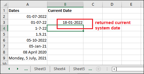 How to insert date in Excel?