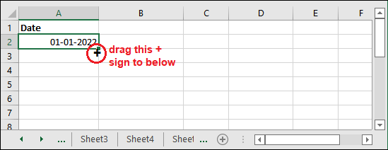 How to insert date in Excel?