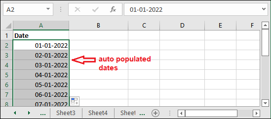 How to insert date in Excel?