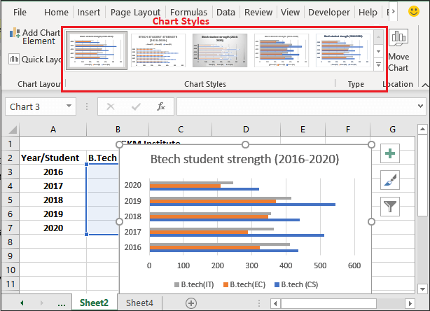 How to make a bar chart in Excel