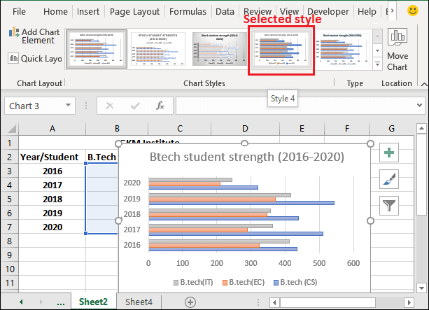 How to make a bar chart in Excel