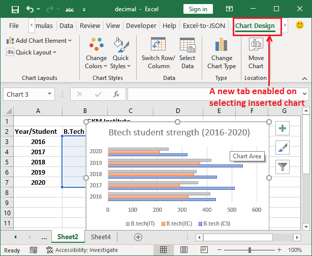 How to make a bar chart in Excel