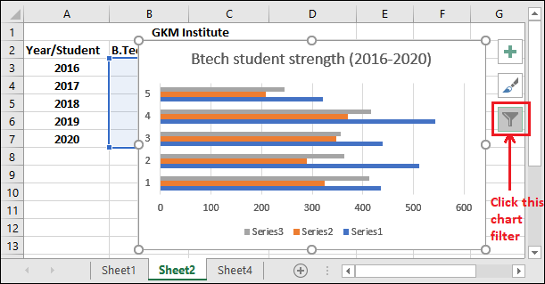 How to make a bar chart in Excel