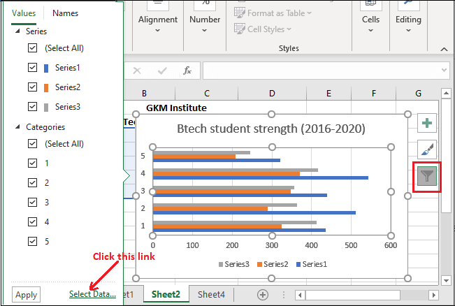 How to make a bar chart in Excel