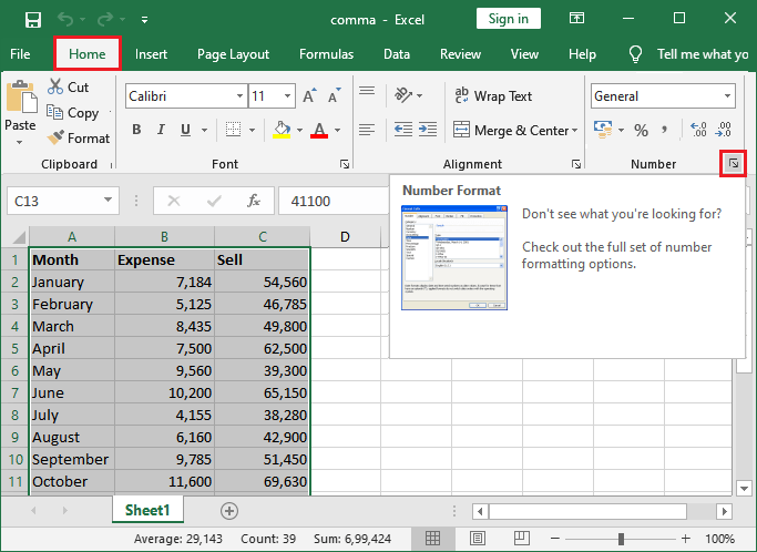 How to remove comma in Excel