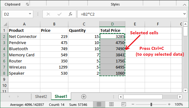 How to remove formula in Excel