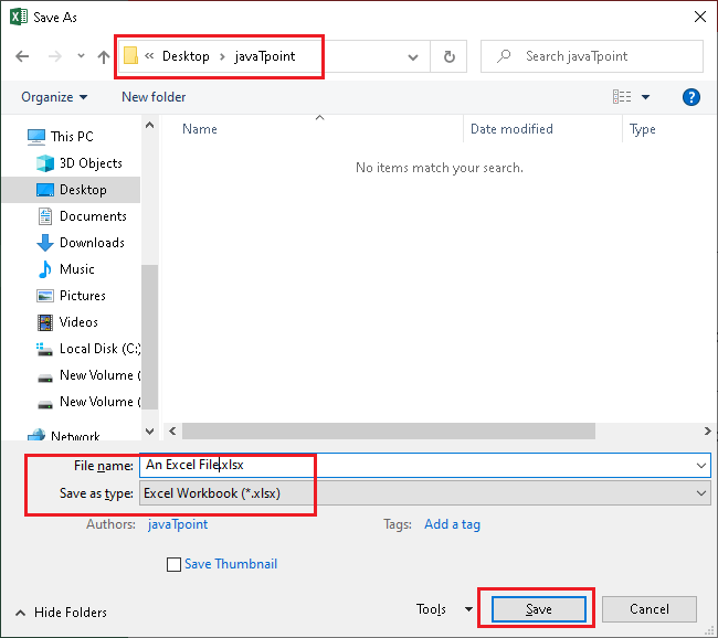 How to Save Excel File