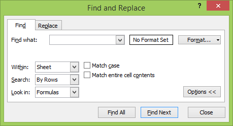 How to Search in Excel