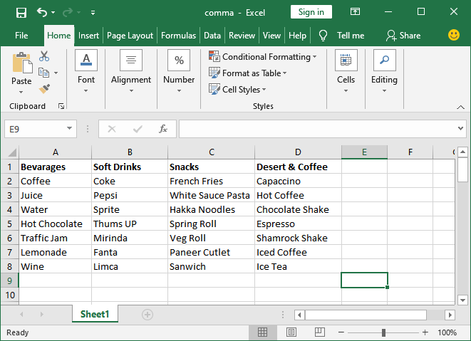 How to spell check in Excel