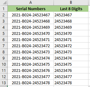 How to Use RIGHT Function in Excel