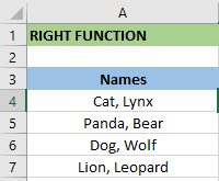 How to Use RIGHT Function in Excel