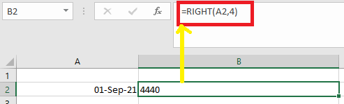 How to Use RIGHT Function in Excel