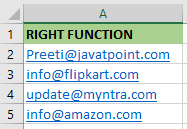 How to Use RIGHT Function in Excel