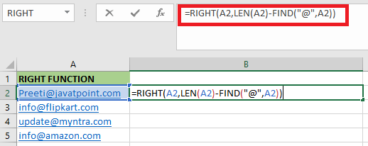 How to Use RIGHT Function in Excel