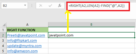 How to Use RIGHT Function in Excel