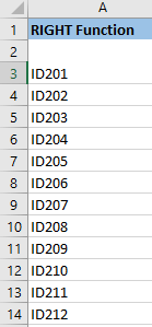 How to Use RIGHT Function in Excel