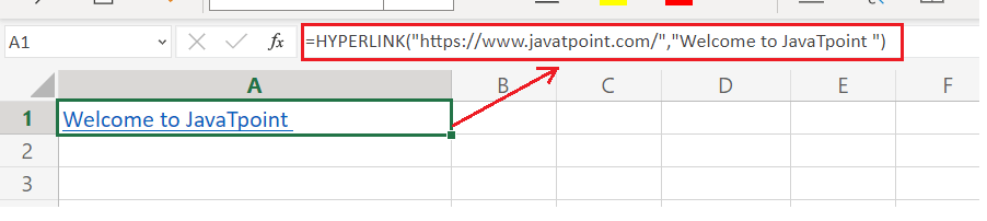 Hyperlink Function in Excel