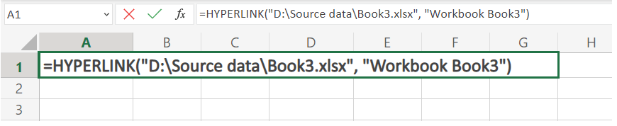 Hyperlink Function in Excel