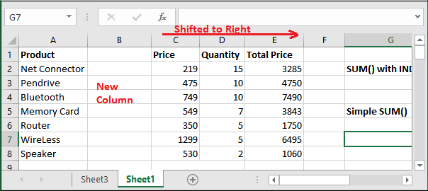 INDIRECT() function in Excel