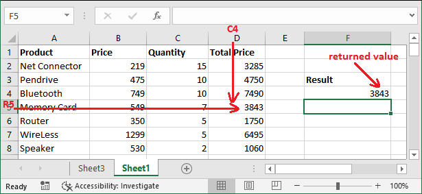 INDIRECT() function in Excel