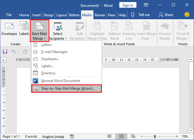 Mail merge in Excel