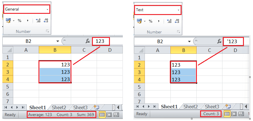 Numbers to Text in Excel