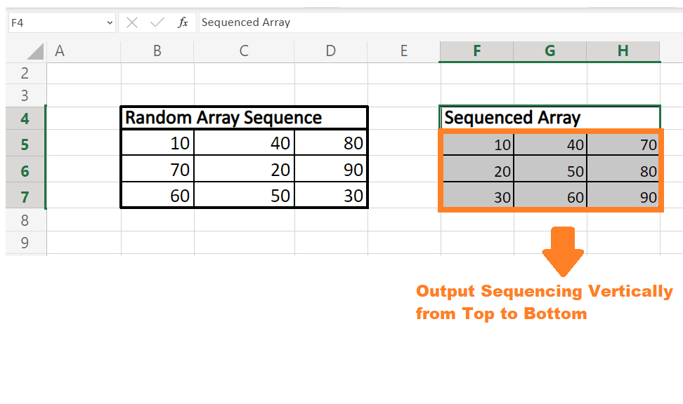 Sequence Function in Excel