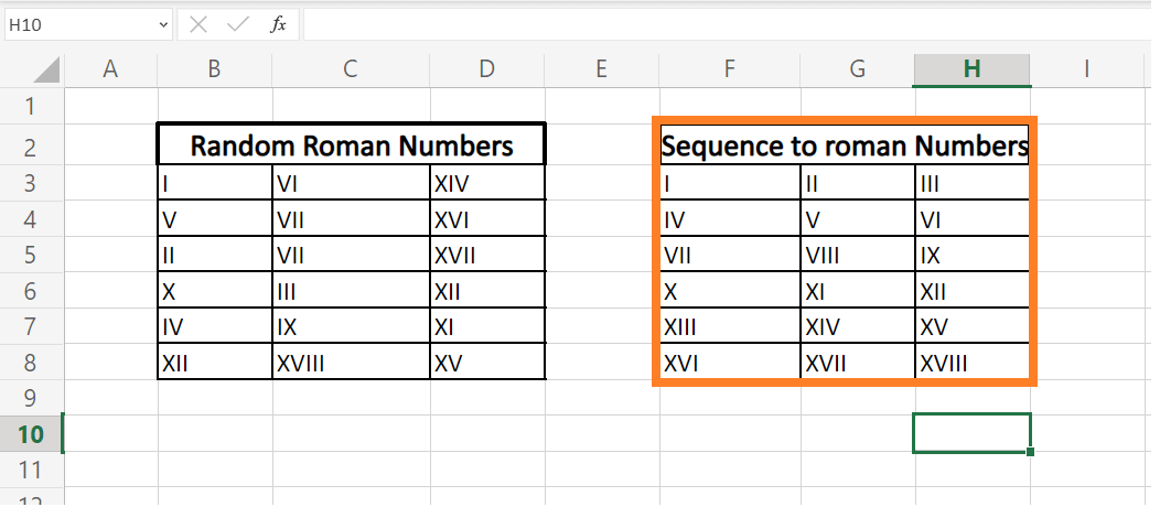 Sequence Function in Excel