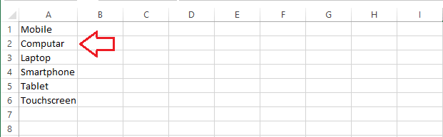 Spell Check in Excel