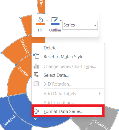 Sunbrust Chart in Excel