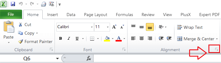 Text Alignment in Excel