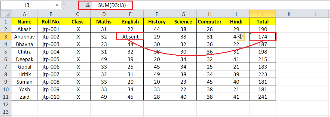 Value Error in Excel