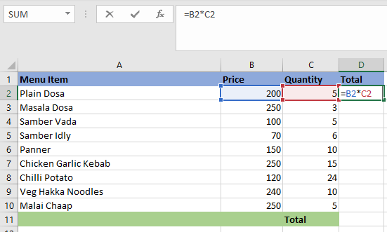 What is Relative Reference in Excel