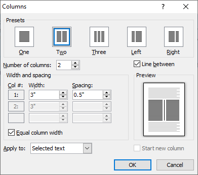 How to insert a line in Word