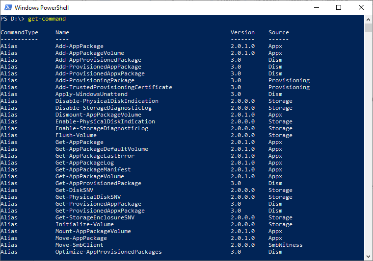 PowerShell Get-Command