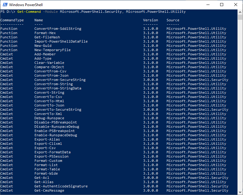 PowerShell Get-Command